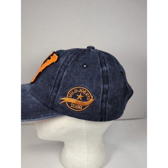 Mild Jokers 1598 Who What Why Baseball Hat Men's Blue Adjustable Distressed Cap - Picture 5 of 8